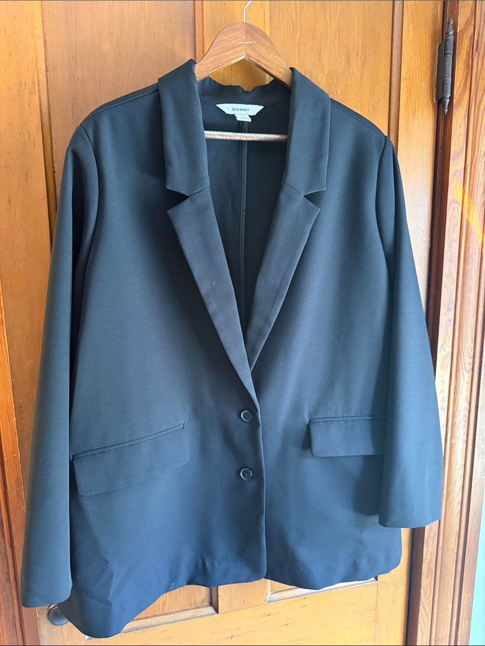 Old Navy Black Single-Breasted Blazer Jacket